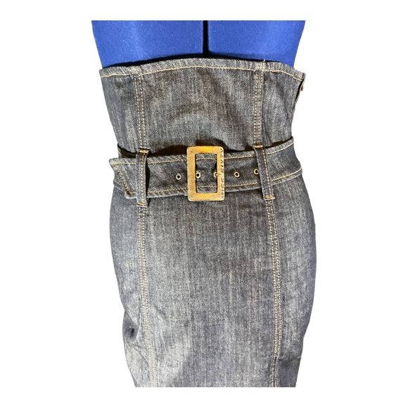 Miss Sixty Diamond Ultra High Waisted Denim Skirt Size M Like New - Picture 3 of 7